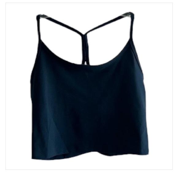 X by Gottex Navy Crop Tank Sports Bra, Medium - Picture 1 of 4